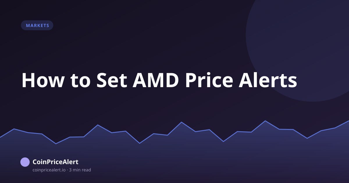 How to Set AMD Price Alerts