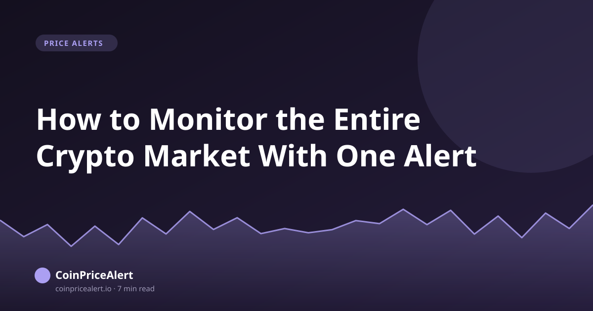 How to Monitor the Entire Crypto Market With One Alert