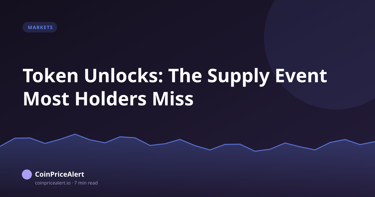Token Unlocks: The Supply Event Most Holders Miss
