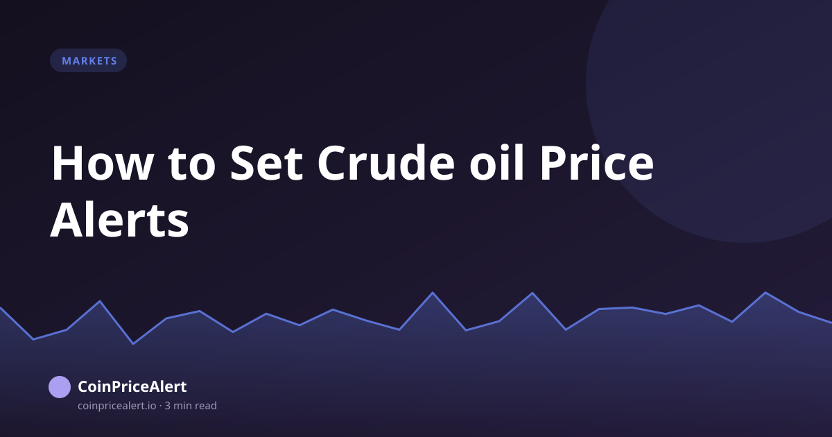 How to Set Crude oil Price Alerts