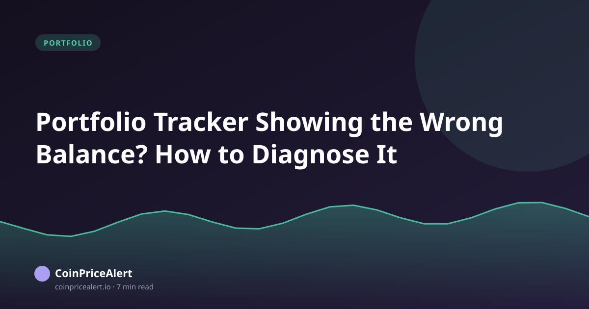 Portfolio Tracker Showing the Wrong Balance? How to Diagnose It