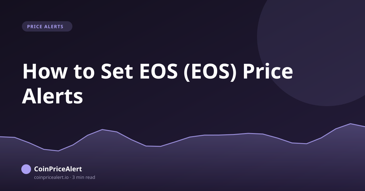How to Set EOS (EOS) Price Alerts