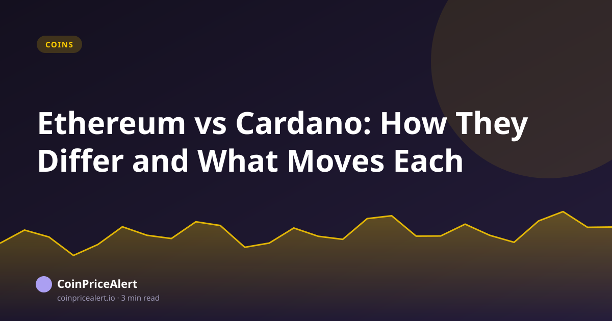 Ethereum vs Cardano: How They Differ and What Moves Each