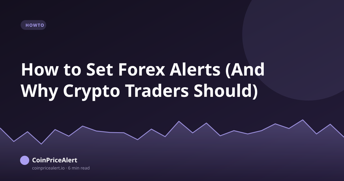 How to Set Forex Alerts (And Why Crypto Traders Should)