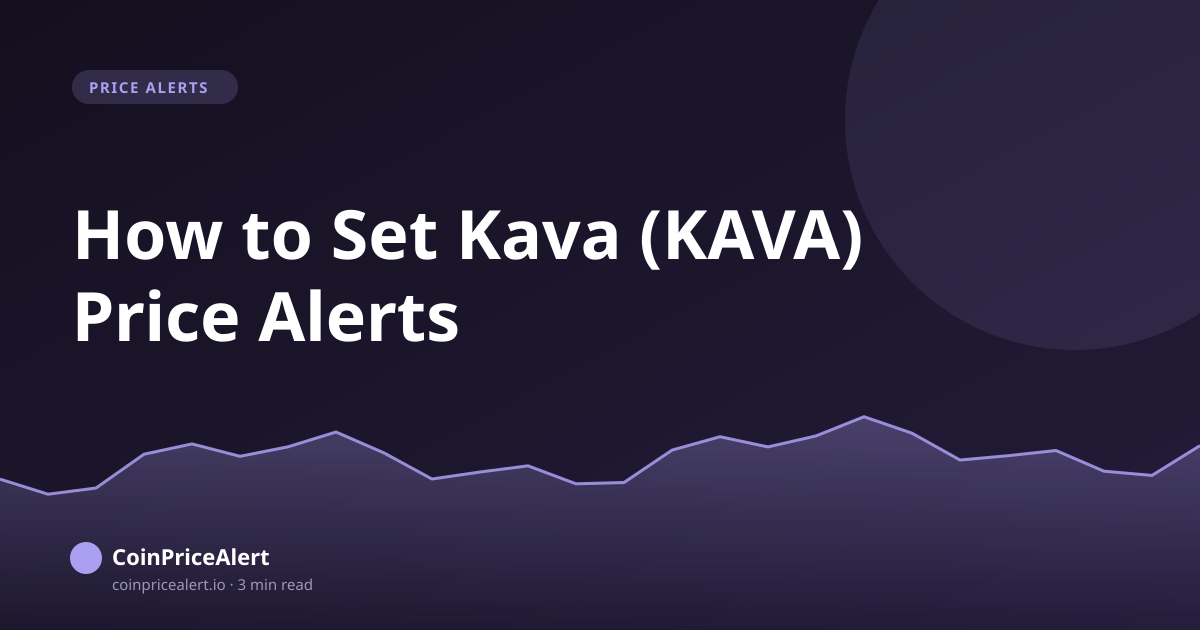How to Set Kava (KAVA) Price Alerts
