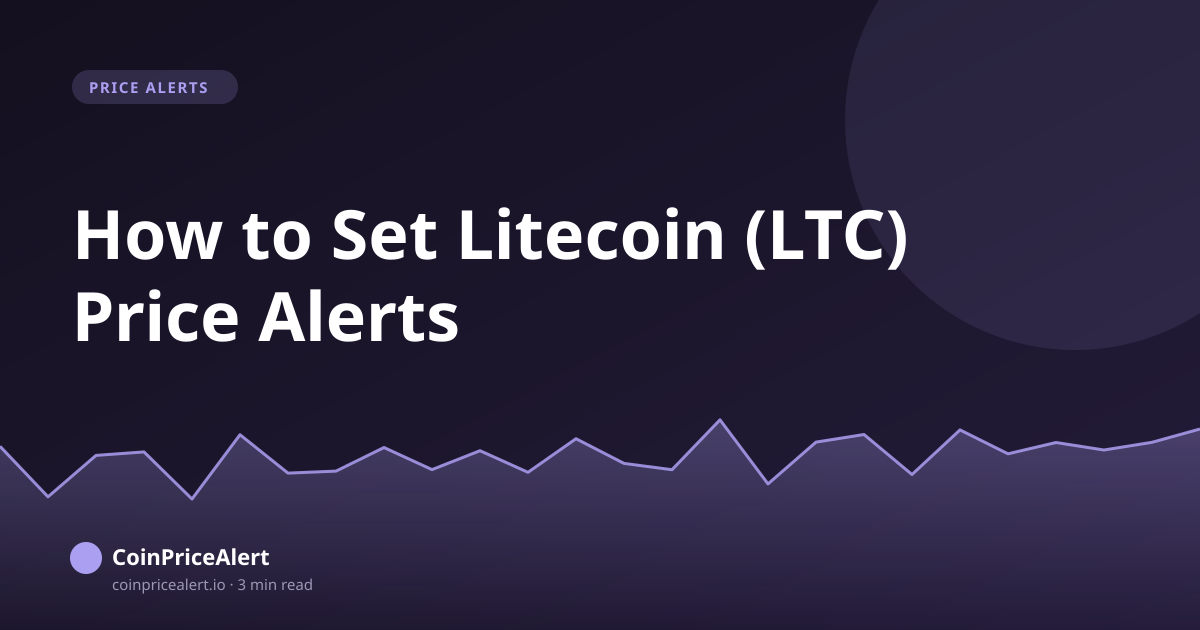 How to Set Litecoin (LTC) Price Alerts