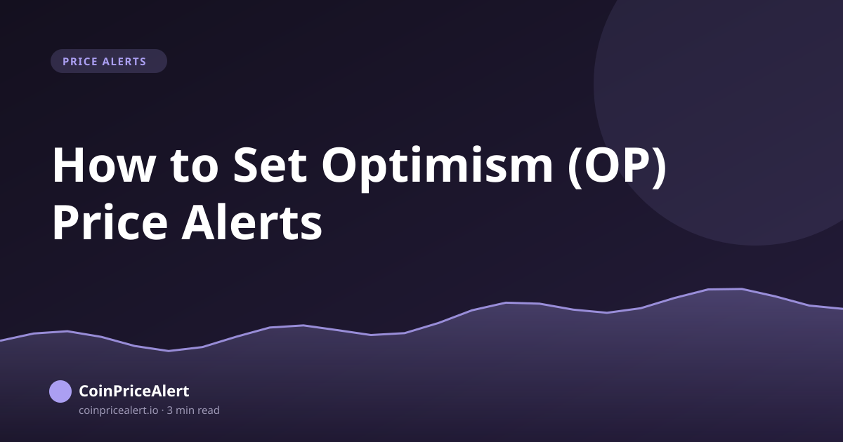 How to Set Optimism (OP) Price Alerts