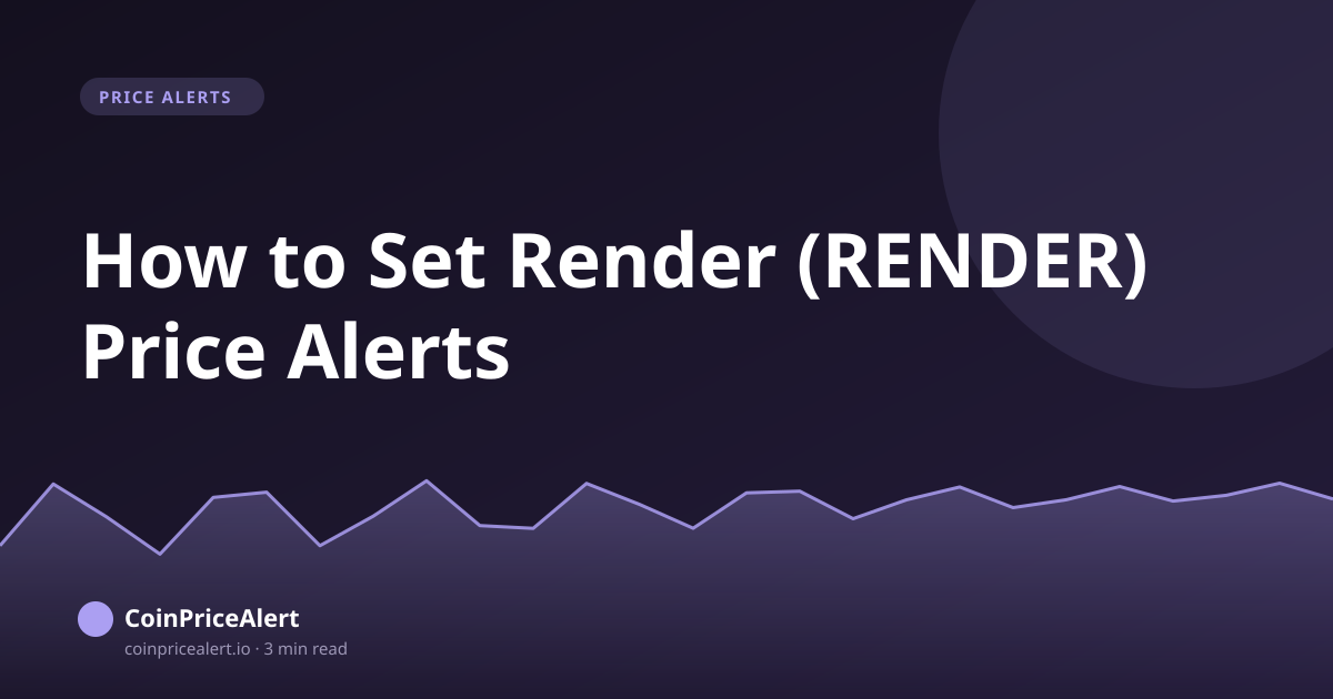 How to Set Render (RENDER) Price Alerts