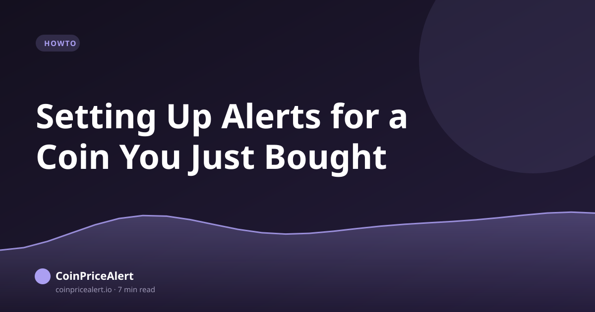 Setting Up Alerts for a Coin You Just Bought