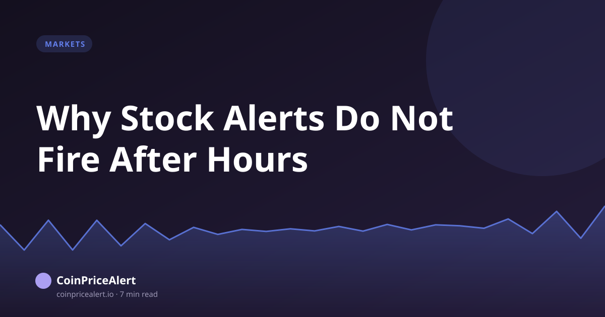 Why Stock Alerts Do Not Fire After Hours