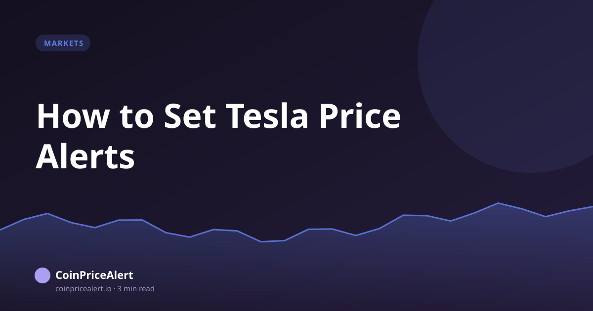How to Set Tesla Price Alerts