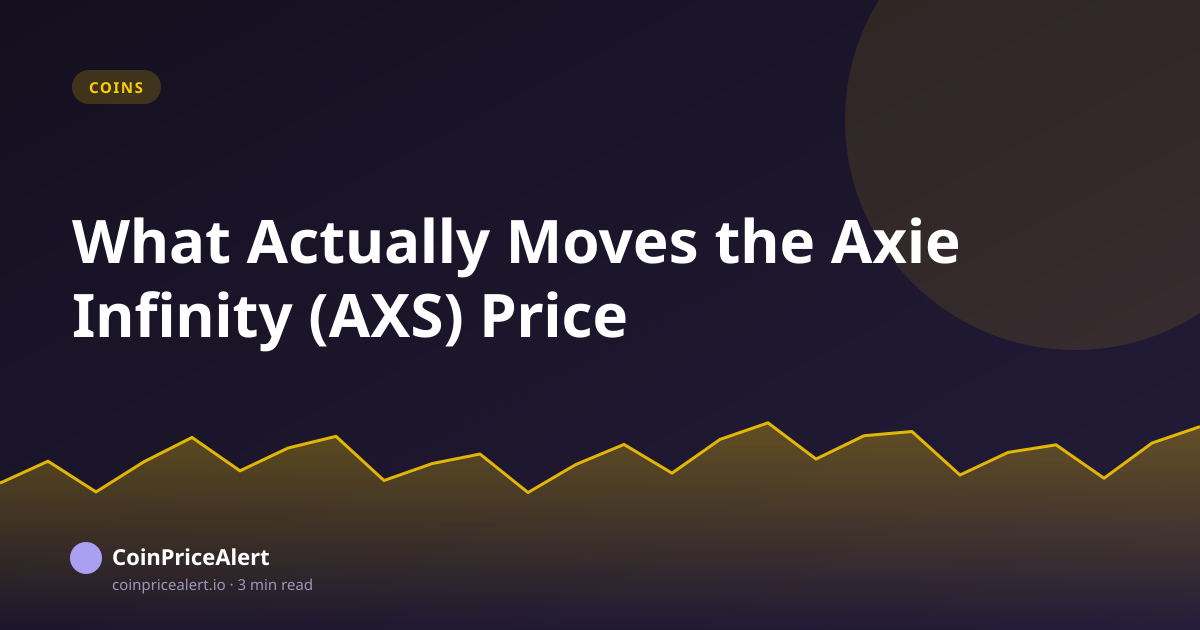 What Actually Moves the Axie Infinity (AXS) Price
