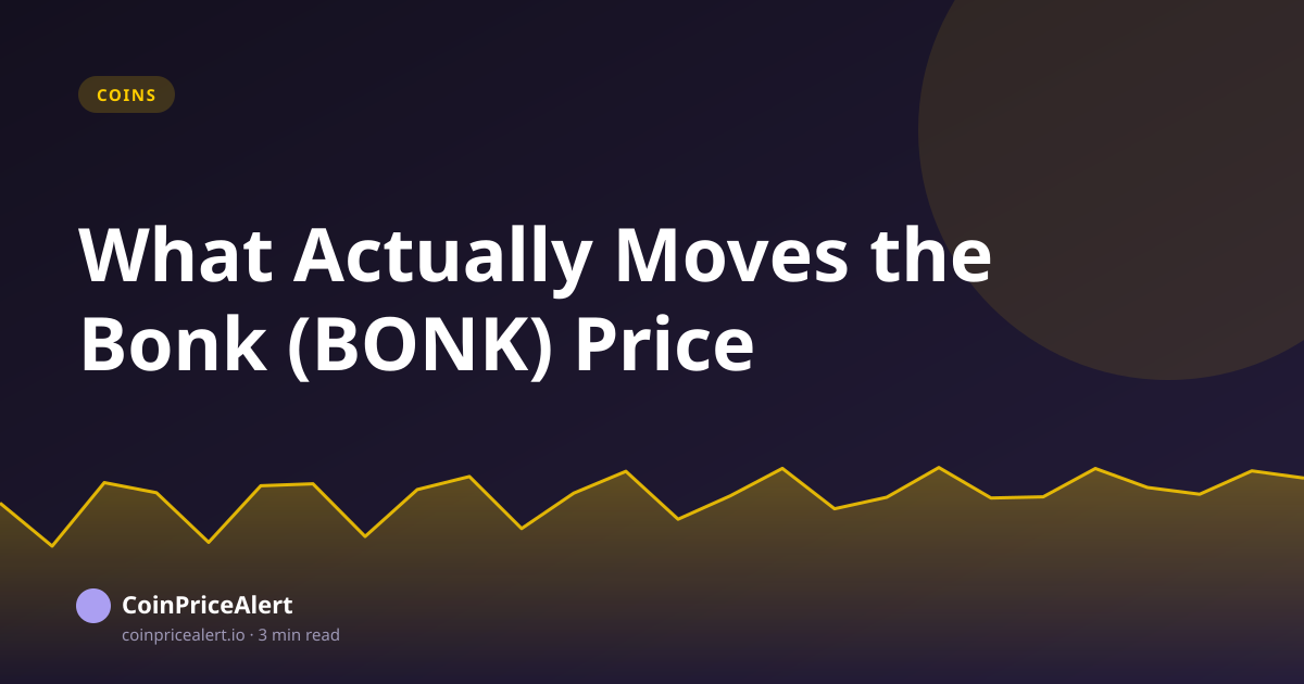 What Actually Moves the Bonk (BONK) Price