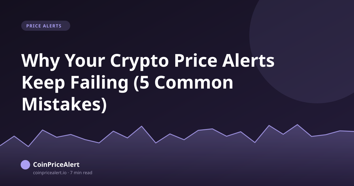 Why Your Crypto Price Alerts Keep Failing (5 Common Mistakes)