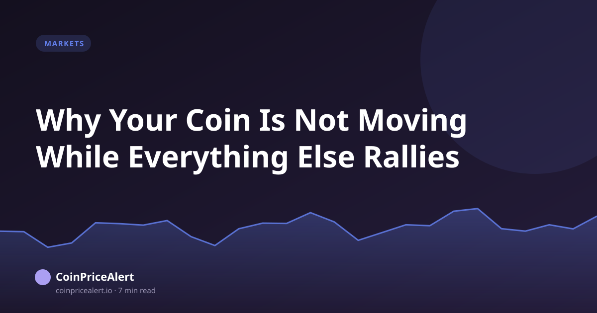 Why Your Coin Is Not Moving While Everything Else Rallies